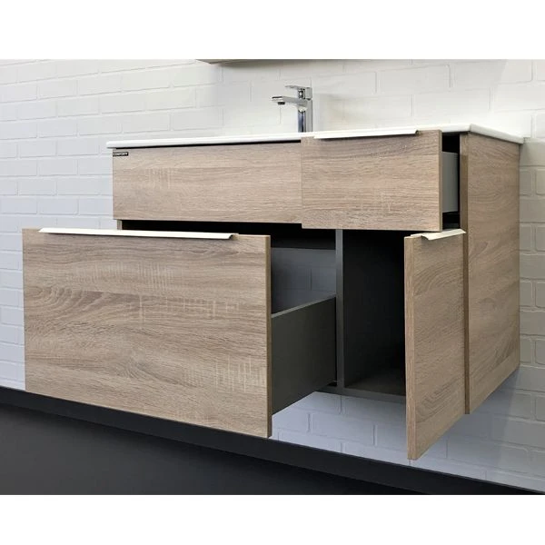 Тумба Comforty Варна-90 Дуб Сонома с раковиной Comforty 9090EL